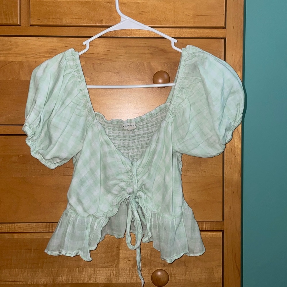 Aeropostale Green Crop Top